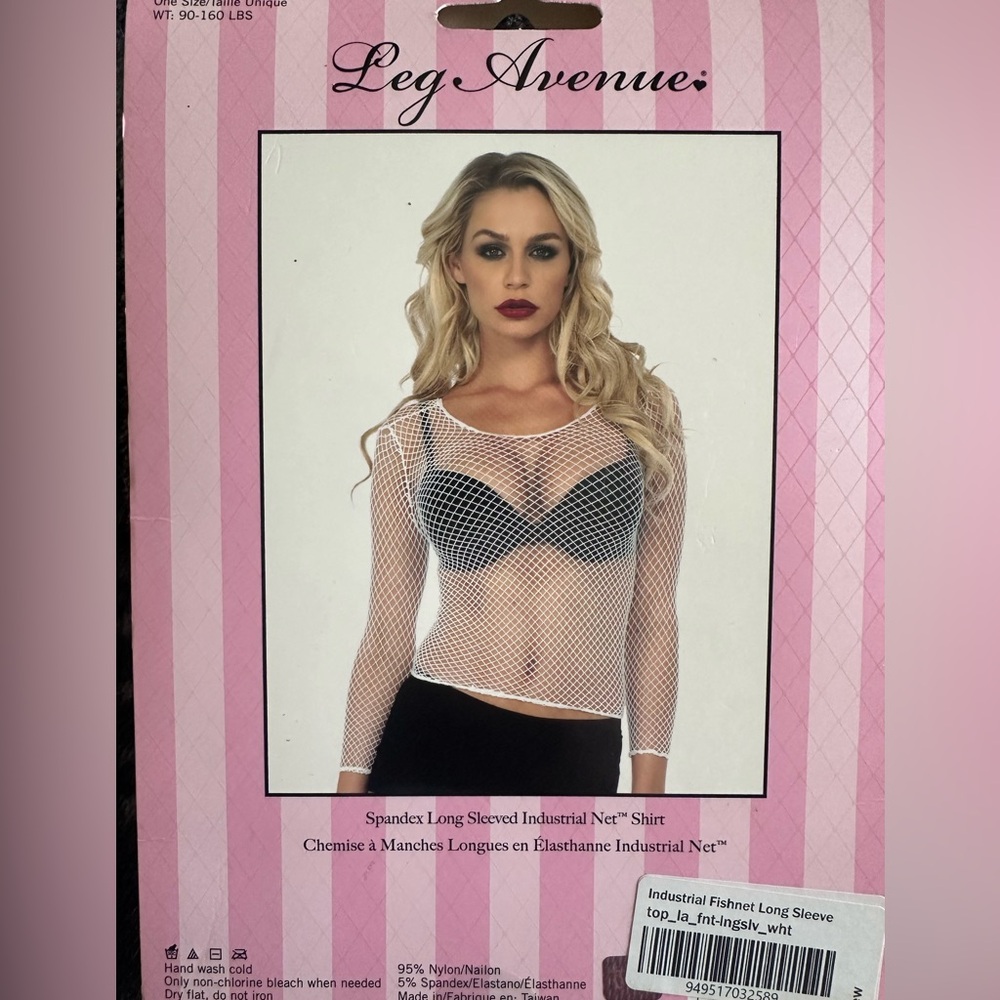 iHeartRaves White Fishnet Top